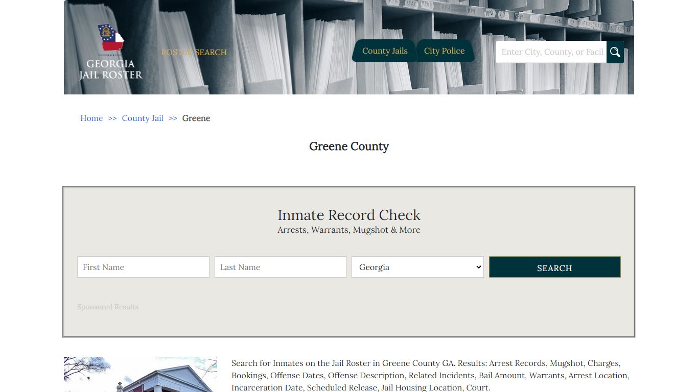 Greene County - Georgia Jail Inmate Search